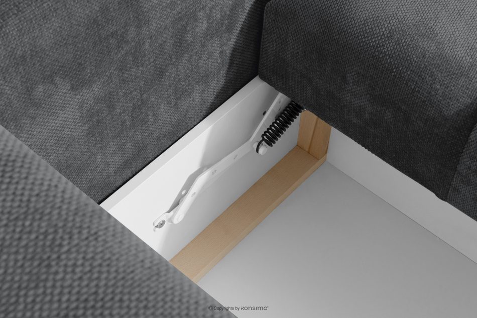 RUSA Gestepptes Dreisitzer-Schlafsofa ausziehbar in einem dunkelgrauen Gewebestoff dunkelgrau - Foto 13