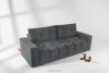RUSA Gestepptes Dreisitzer-Schlafsofa ausziehbar in einem dunkelgrauen Gewebestoff dunkelgrau - Foto 18