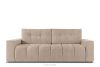 RUSA Gestepptes Dreisitzer-Schlafsofa ausziehbar in Gewebestoff in Hellbeige hellbeige - Foto 1