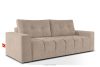 RUSA Gestepptes Dreisitzer-Schlafsofa ausziehbar in Gewebestoff in Hellbeige hellbeige - Foto 3