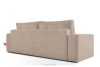 RUSA Gestepptes Dreisitzer-Schlafsofa ausziehbar in Gewebestoff in Hellbeige hellbeige - Foto 4