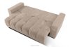 RUSA Gestepptes Dreisitzer-Schlafsofa ausziehbar in Gewebestoff in Hellbeige hellbeige - Foto 5