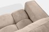 RUSA Gestepptes Dreisitzer-Schlafsofa ausziehbar in Gewebestoff in Hellbeige hellbeige - Foto 6