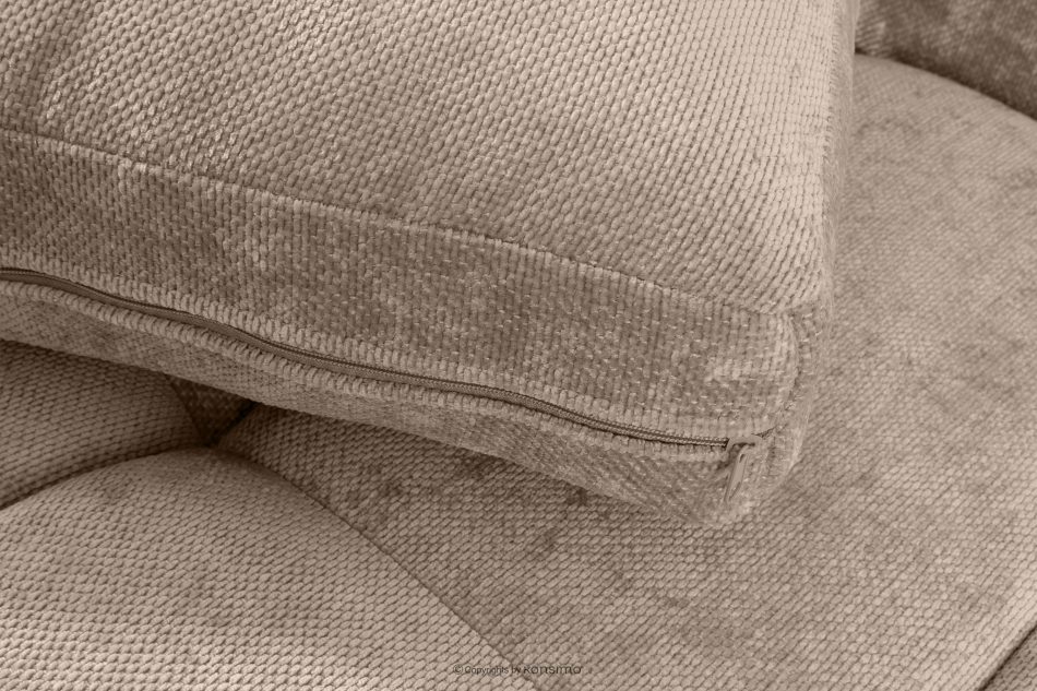 RUSA Gestepptes Dreisitzer-Schlafsofa ausziehbar in Gewebestoff in Hellbeige hellbeige - Foto 8