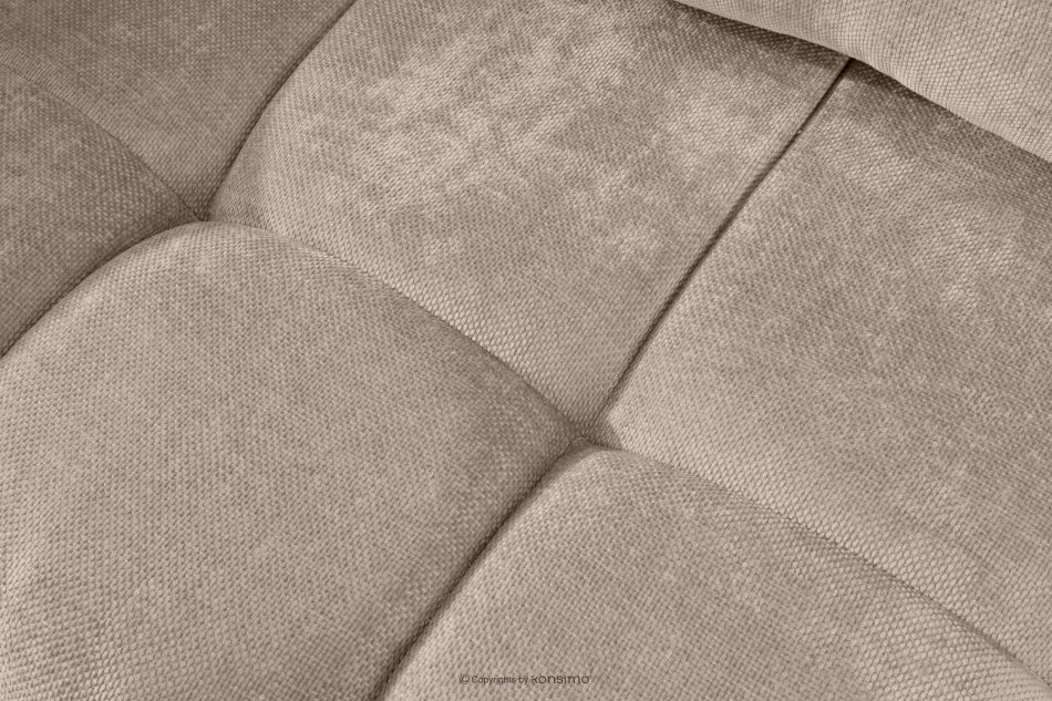 RUSA Gestepptes Dreisitzer-Schlafsofa ausziehbar in Gewebestoff in Hellbeige hellbeige - Foto 9