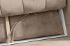 RUSA Gestepptes Dreisitzer-Schlafsofa ausziehbar in Gewebestoff in Hellbeige hellbeige - Foto 13
