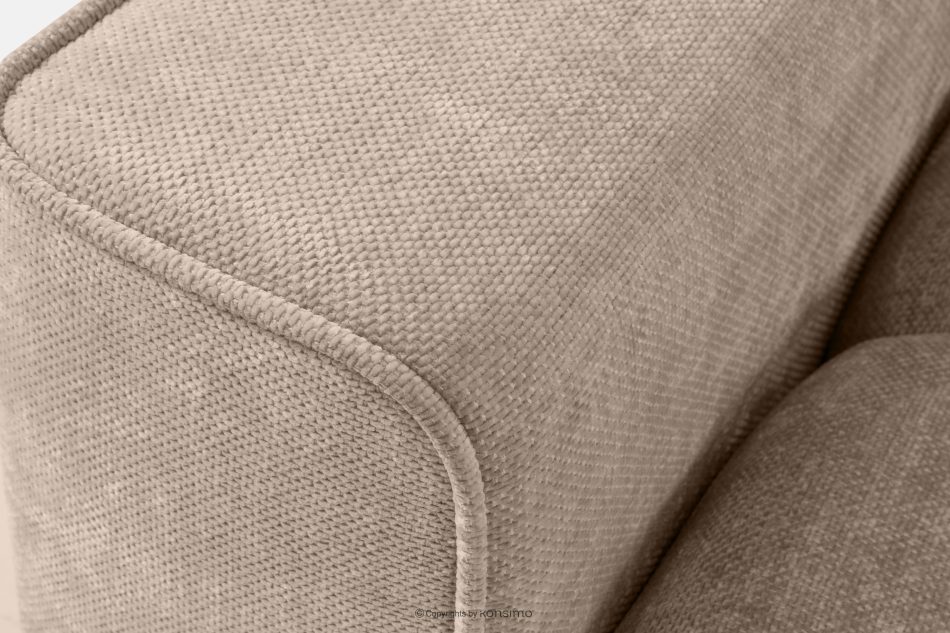 RUSA Gestepptes Dreisitzer-Schlafsofa ausziehbar in Gewebestoff in Hellbeige hellbeige - Foto 16