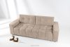 RUSA Gestepptes Dreisitzer-Schlafsofa ausziehbar in Gewebestoff in Hellbeige hellbeige - Foto 2