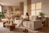RUSA Gestepptes Dreisitzer-Schlafsofa ausziehbar in Gewebestoff in Hellbeige hellbeige - Foto 21