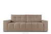 RUSA Gestepptes Dreisitzer-Schlafsofa ausziehbar in Gewebestoff in Dunkelbeige dunkelbeige - Foto 1