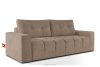RUSA Gestepptes Dreisitzer-Schlafsofa ausziehbar in Gewebestoff in Dunkelbeige dunkelbeige - Foto 3