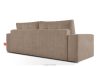 RUSA Gestepptes Dreisitzer-Schlafsofa ausziehbar in Gewebestoff in Dunkelbeige dunkelbeige - Foto 4