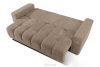 RUSA Gestepptes Dreisitzer-Schlafsofa ausziehbar in Gewebestoff in Dunkelbeige dunkelbeige - Foto 5
