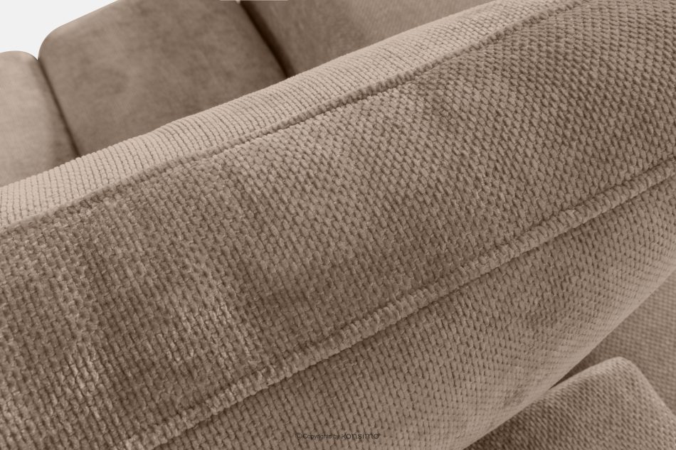 RUSA Gestepptes Dreisitzer-Schlafsofa ausziehbar in Gewebestoff in Dunkelbeige dunkelbeige - Foto 7