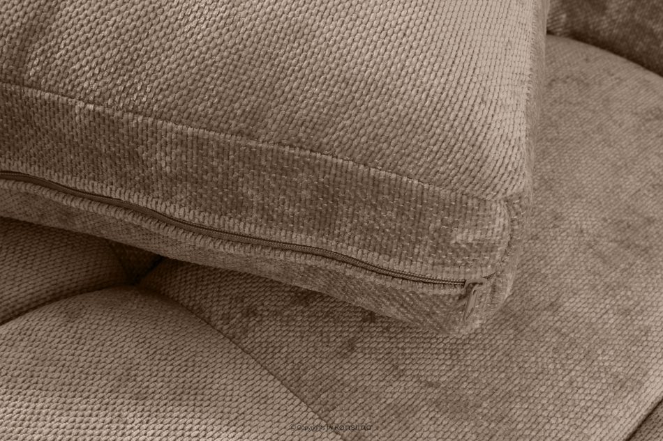 RUSA Gestepptes Dreisitzer-Schlafsofa ausziehbar in Gewebestoff in Dunkelbeige dunkelbeige - Foto 8