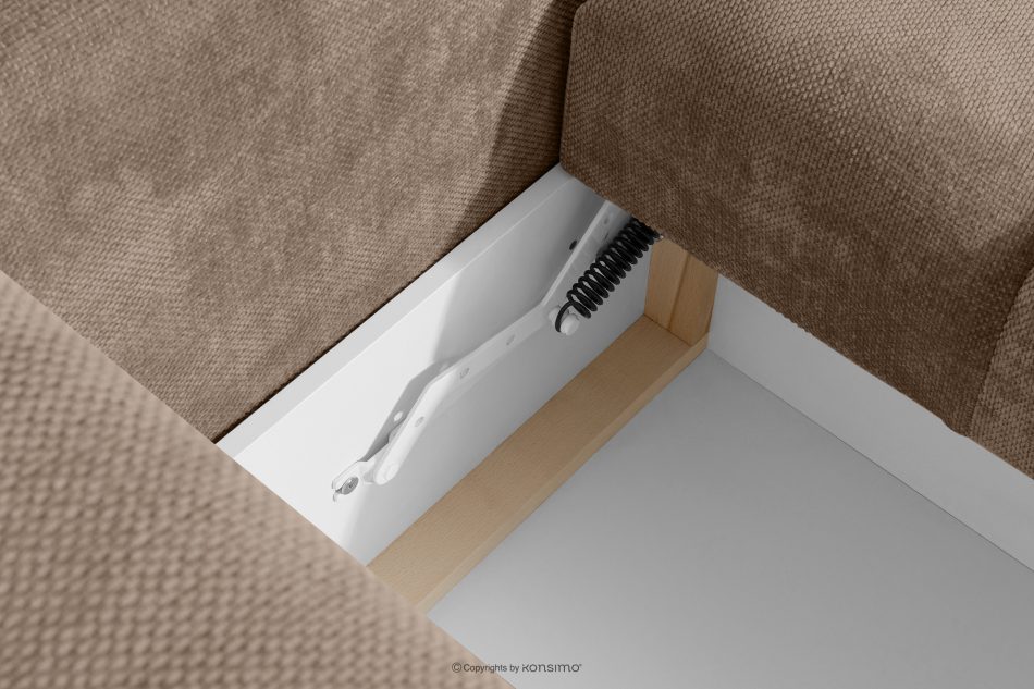 RUSA Gestepptes Dreisitzer-Schlafsofa ausziehbar in Gewebestoff in Dunkelbeige dunkelbeige - Foto 13