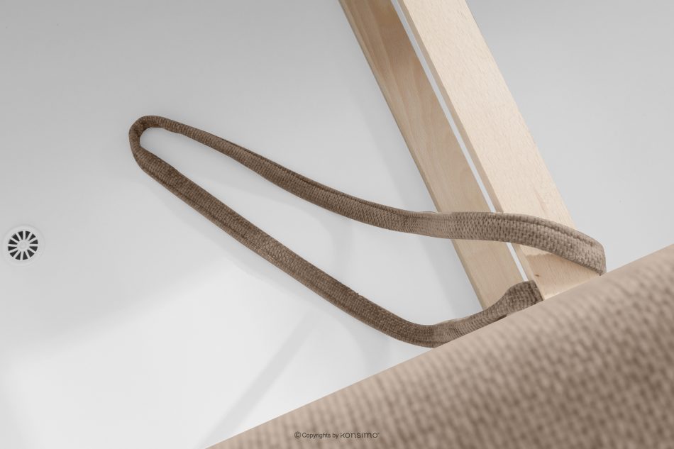 RUSA Gestepptes Dreisitzer-Schlafsofa ausziehbar in Gewebestoff in Dunkelbeige dunkelbeige - Foto 14