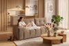 RUSA Gestepptes Dreisitzer-Schlafsofa ausziehbar in Gewebestoff in Dunkelbeige dunkelbeige - Foto 21