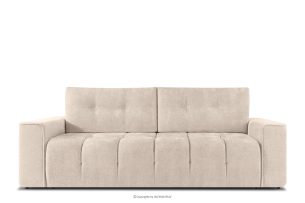 RUSA, https://konsimo.de/kollektion/rusa/ Gestepptes Dreisitzer-Schlafsofa ausziehbar in Gewebestoff in Ecru ecru - Foto