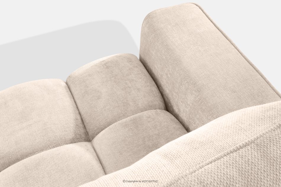 RUSA Gestepptes Dreisitzer-Schlafsofa ausziehbar in Gewebestoff in Ecru ecru - Foto 5