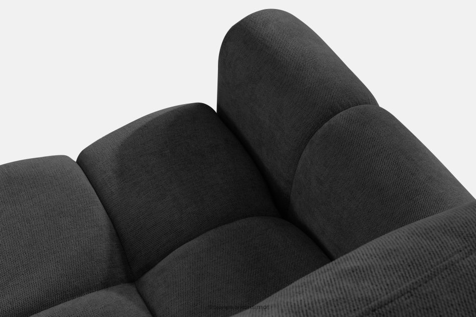 HELLA Gestepptes Dreisitzer-Sofa mit Schlaffunktion aus anthrazitfarbenem Gewebestoff anthrazit - Foto 5