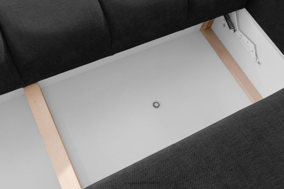 HELLA Gestepptes Dreisitzer-Sofa mit Schlaffunktion aus anthrazitfarbenem Gewebestoff anthrazit - Foto 11