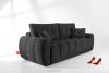 HELLA Gestepptes Dreisitzer-Sofa mit Schlaffunktion aus anthrazitfarbenem Gewebestoff anthrazit - Foto 16