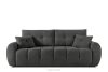 HELLA Gestepptes Dreisitzer-Sofa mit Schlaffunktion aus stahlfarbenem Gewebestoff stahlfarben - Foto 1