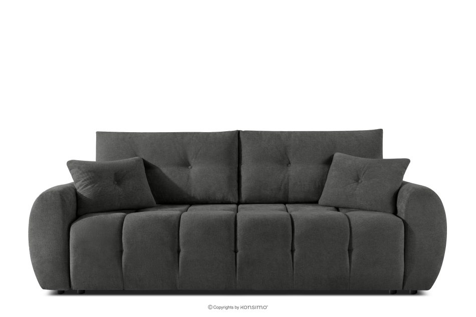 HELLA Gestepptes Dreisitzer-Sofa mit Schlaffunktion aus stahlfarbenem Gewebestoff stahlfarben - Foto 0