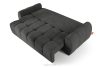HELLA Gestepptes Dreisitzer-Sofa mit Schlaffunktion aus stahlfarbenem Gewebestoff stahlfarben - Foto 5