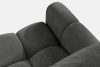 HELLA Gestepptes Dreisitzer-Sofa mit Schlaffunktion aus stahlfarbenem Gewebestoff stahlfarben - Foto 6