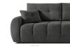 HELLA Gestepptes Dreisitzer-Sofa mit Schlaffunktion aus stahlfarbenem Gewebestoff stahlfarben - Foto 7