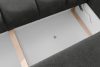 HELLA Gestepptes Dreisitzer-Sofa mit Schlaffunktion aus stahlfarbenem Gewebestoff stahlfarben - Foto 12