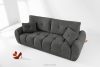 HELLA Gestepptes Dreisitzer-Sofa mit Schlaffunktion aus stahlfarbenem Gewebestoff stahlfarben - Foto 2