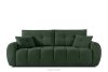 HELLA Gestepptes Dreisitzer-Sofa mit Schlaffunktion aus grünem Gewebestoff grün - Foto 1