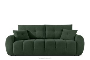 HELLA, https://konsimo.de/kollektion/hella/ Gestepptes Dreisitzer-Sofa mit Schlaffunktion aus grünem Gewebestoff grün - Foto