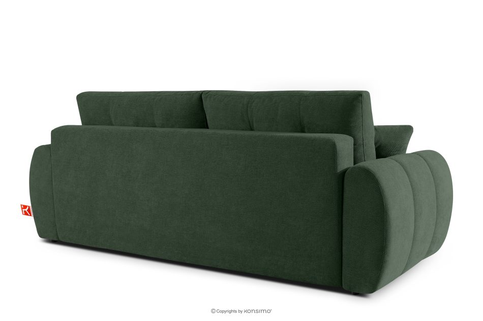 HELLA Gestepptes Dreisitzer-Sofa mit Schlaffunktion aus grünem Gewebestoff grün - Foto 3