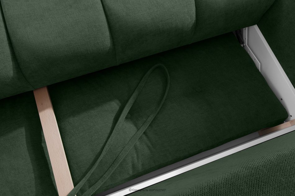 HELLA Gestepptes Dreisitzer-Sofa mit Schlaffunktion aus grünem Gewebestoff grün - Foto 12
