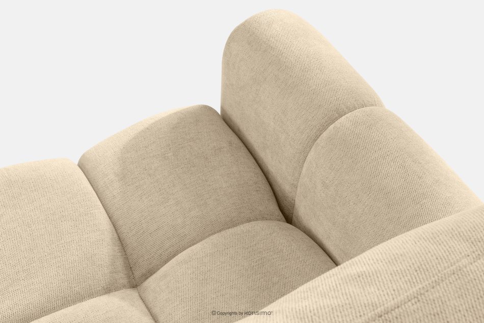 HELLA Gestepptes Dreisitzer-Sofa mit Schlaffunktion aus Gewebestoff in Dunkelcreme dunkelcremefarben - Foto 5
