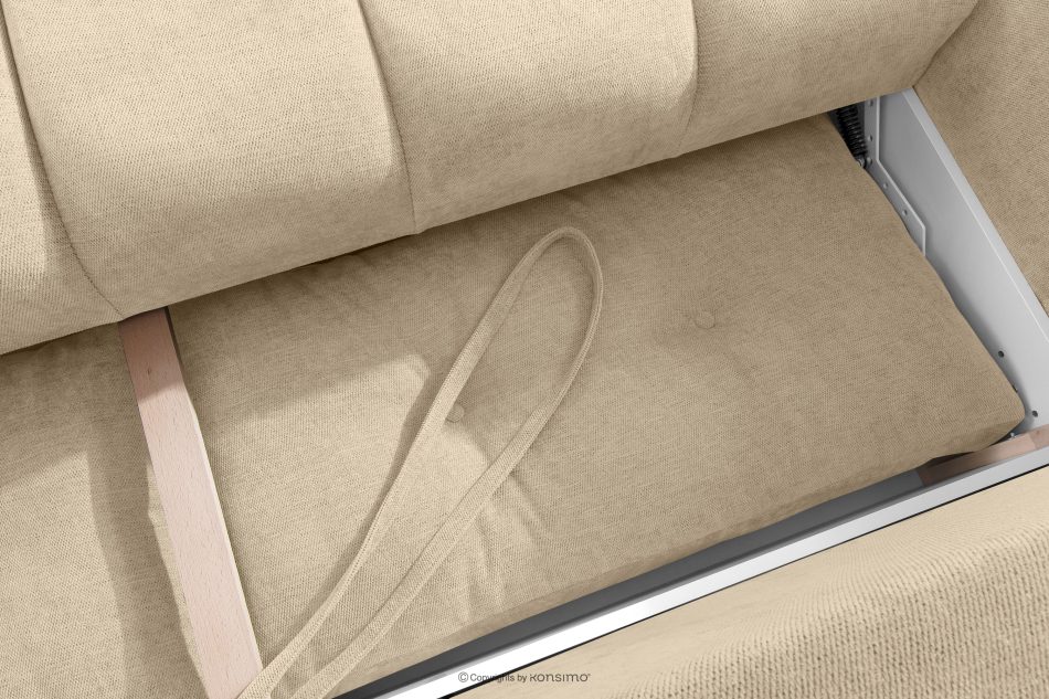 HELLA Gestepptes Dreisitzer-Sofa mit Schlaffunktion aus Gewebestoff in Dunkelcreme dunkelcremefarben - Foto 12