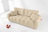 HELLA Gestepptes Dreisitzer-Sofa mit Schlaffunktion aus Gewebestoff in Dunkelcreme dunkelcremefarben - Foto 2
