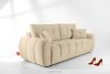 HELLA Gestepptes Dreisitzer-Sofa mit Schlaffunktion aus Gewebestoff in Dunkelcreme dunkelcremefarben - Foto 16