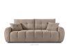 HELLA Gestepptes Dreisitzer-Sofa mit Schlaffunktion aus Gewebestoff in Hellbraun hellbraun - Foto 1