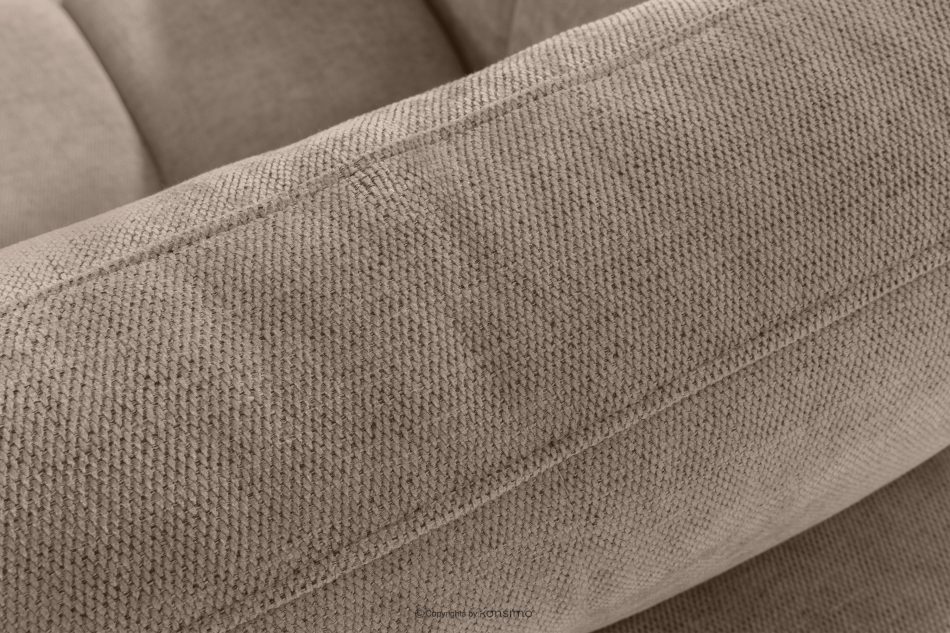 HELLA Gestepptes Dreisitzer-Sofa mit Schlaffunktion aus Gewebestoff in Hellbraun hellbraun - Foto 7