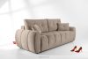 HELLA Gestepptes Dreisitzer-Sofa mit Schlaffunktion aus Gewebestoff in Hellbraun hellbraun - Foto 16