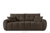 HELLA Gestepptes Dreisitzer-Sofa mit Schlaffunktion aus Gewebestoff in Kaltbraun kühles Braun - Foto 1