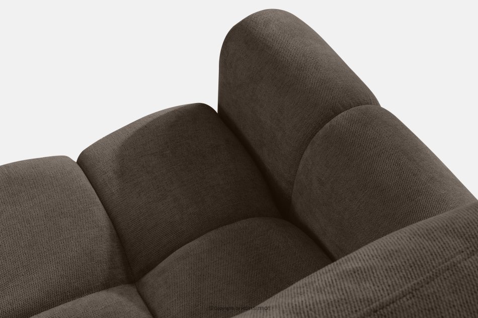 HELLA Gestepptes Dreisitzer-Sofa mit Schlaffunktion aus Gewebestoff in Kaltbraun kühles Braun - Foto 5