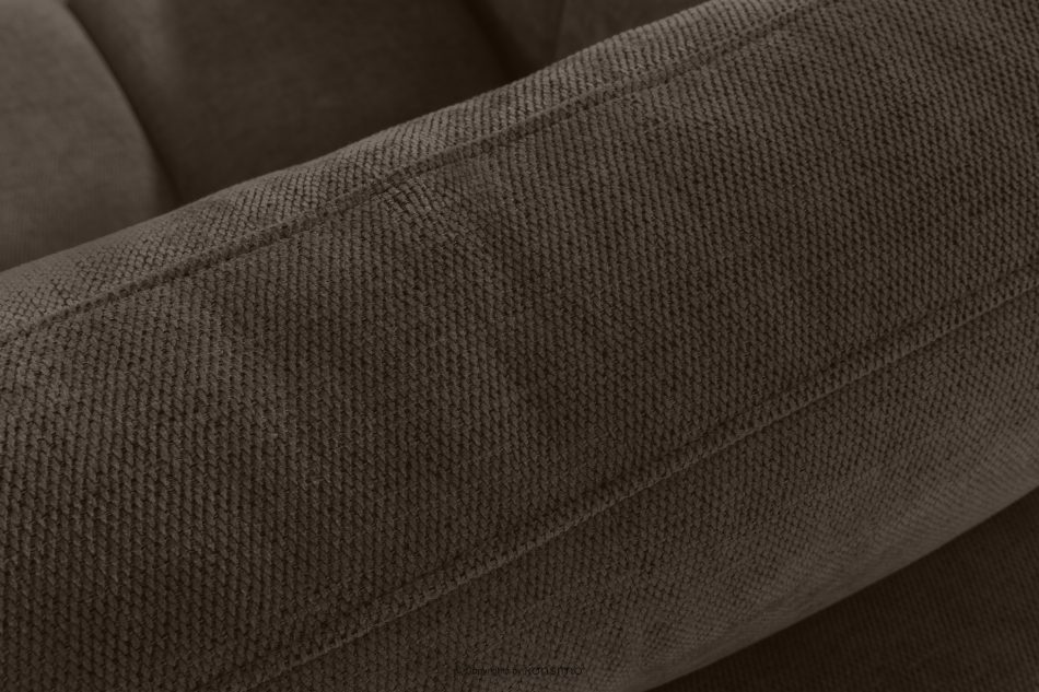 HELLA Gestepptes Dreisitzer-Sofa mit Schlaffunktion aus Gewebestoff in Kaltbraun kühles Braun - Foto 7