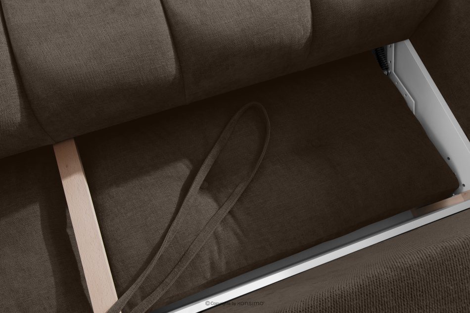 HELLA Gestepptes Dreisitzer-Sofa mit Schlaffunktion aus Gewebestoff in Kaltbraun kühles Braun - Foto 12