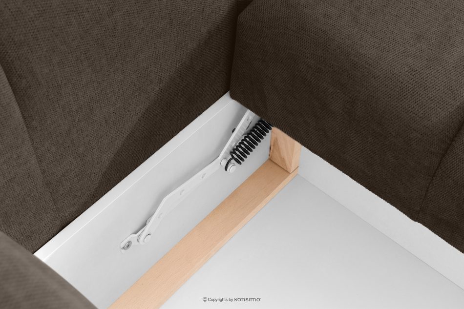 HELLA Gestepptes Dreisitzer-Sofa mit Schlaffunktion aus Gewebestoff in Kaltbraun kühles Braun - Foto 13
